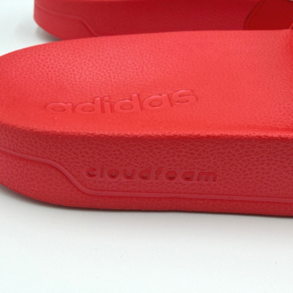 adidas Adilette Shower Slides Mens 8 Womens 9 Red GZ5923 Cloudfoam Sandals *NEW* - Picture 5 of 12